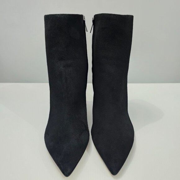 Marc Fisher Ulani Ankle Bootie Womens 10 Black Suede Block Heel Pointed Toe - Picture 5 of 15